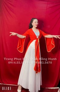 Áo Khoác tứ thân 9 ( đỏ tay xẻ ) - KTT9DTX