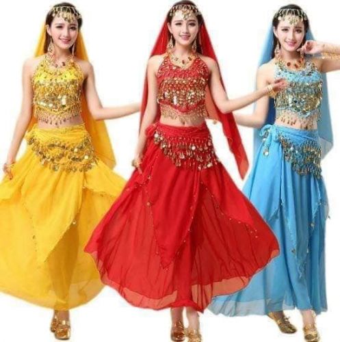 Trang phục Belly Dance đỏ + vàng