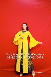 Áo Khoác tứ thân 11 vàng tay loe - KTT11