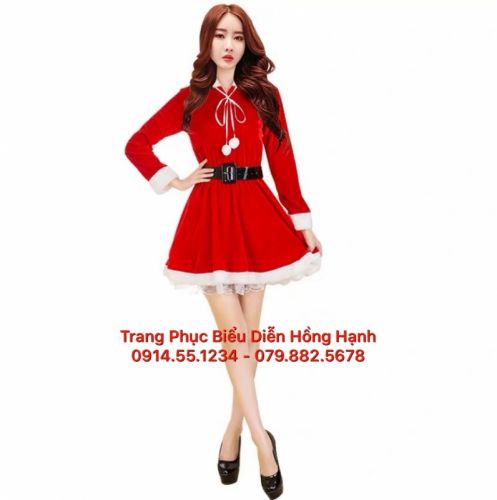 Trang Phục Noel  4 ( váy, đai, nón )