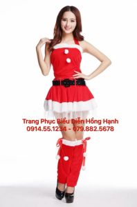 Trang Phục Noel  7 ( váy, đai, nón, bo chân )