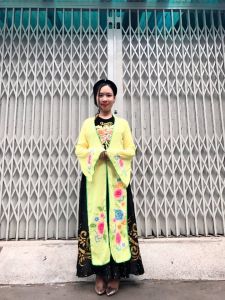 Áo Tứ thân cách tân vàng - TTCT1