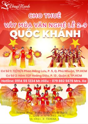 Cho Thuê Váy Múa 2/9 Quốc Khánh - Top 100 Mẫu đẹp tại TP.HCM