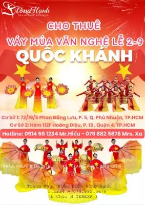 Cho Thuê Váy Múa 2/9 Quốc Khánh - Top 100 Mẫu đẹp tại TP.HCM
