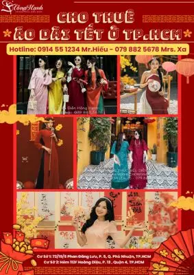Cho Thuê Áo Dài Tết 2026 Đẹp, Giá Rẻ, Nhiều Mẫu Hot Trend