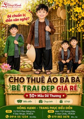 Cho Thuê Áo Bà Ba Bé Trai Đẹp Giá Rẻ Tại TPHCM