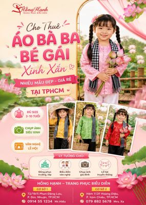 Cho Thuê Áo Bà Ba Bé Gái Xinh Xắn Giá Rẻ Tại TPHCM
