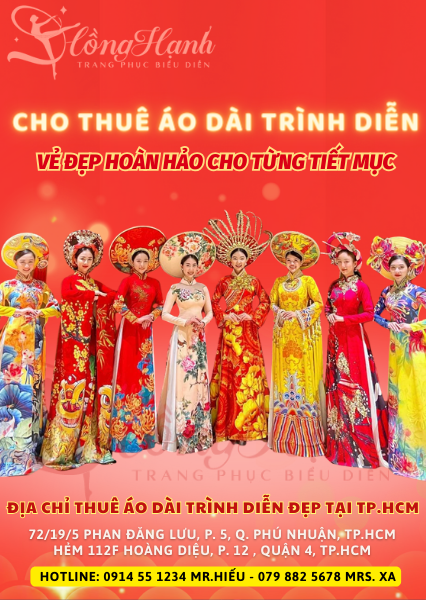Dịch vụ cho thuê áo dài trình diễn - Vẻ đẹp hoàn hảo cho từng tiết mục
