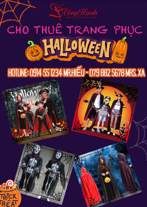 Cho Thuê Đồ Hóa Trang Halloween TPHCM Mẫu Mới Nhất