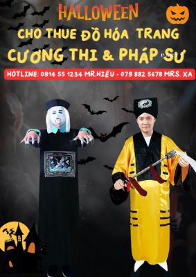 Cho Thuê Đồ Cương Thi Tiên Sinh & Pháp Sư hóa trang Halloween TPHCM